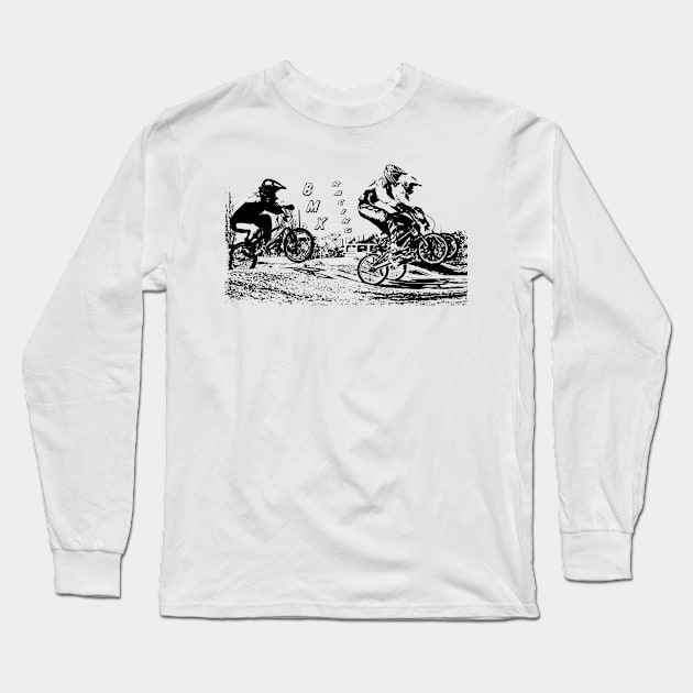 bmx Long Sleeve T-Shirt by rickylabellevie